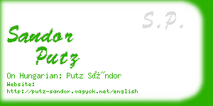 sandor putz business card